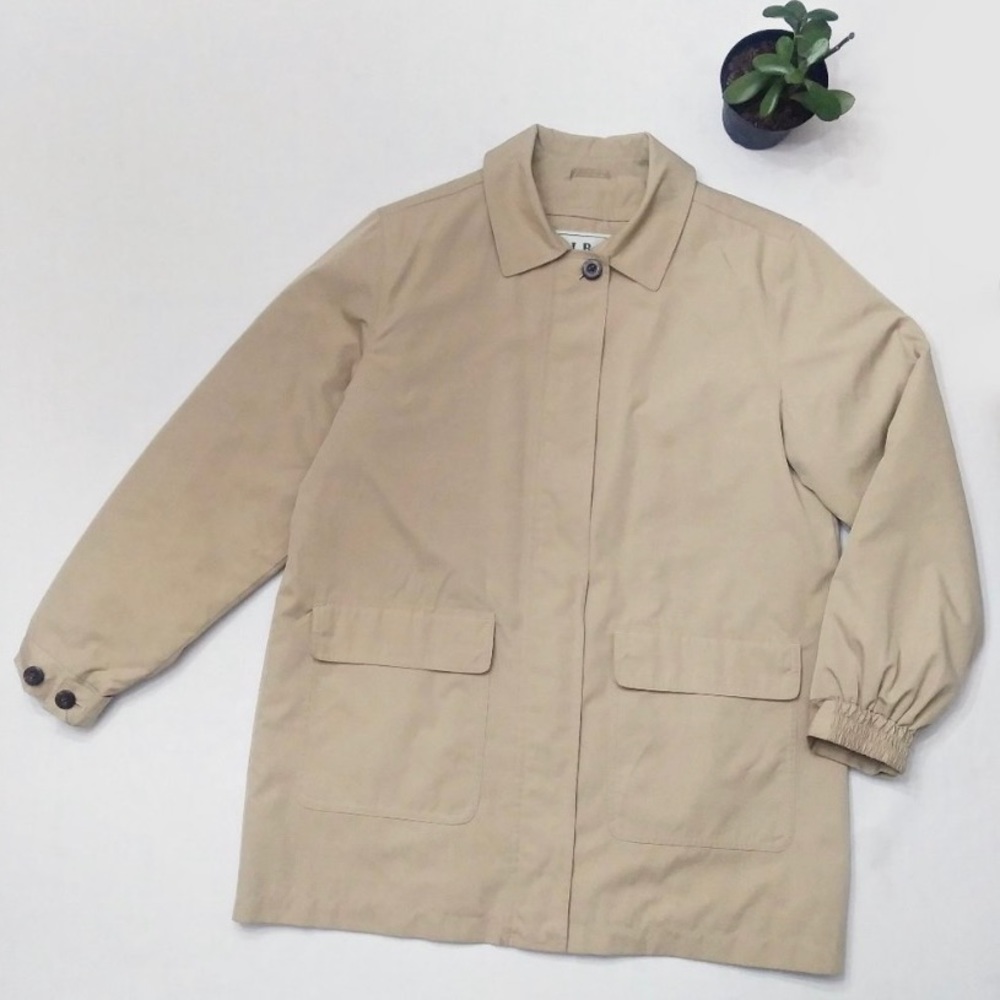 L.L. Bean All Season Casual Car Coat Full Zip Jacket with Removable Liner Sz PS